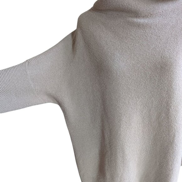 Free People Ottoman Slouchy Tunic Sweater Dress Oyster Beige Cotton Women Small - Picture 7 of 14